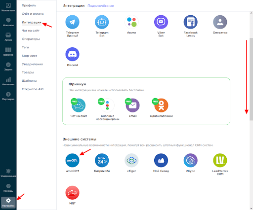 Umnico integrations