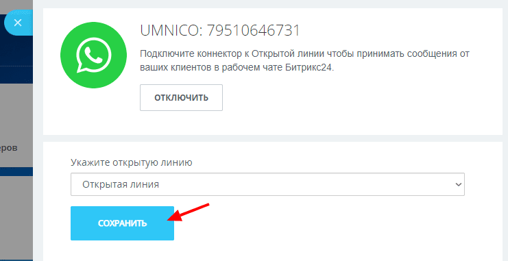 Connecting Umnico & WhatsApp - Step 2