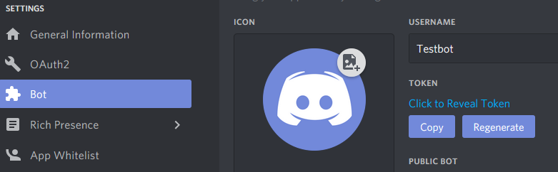 Настройка бота в Discord