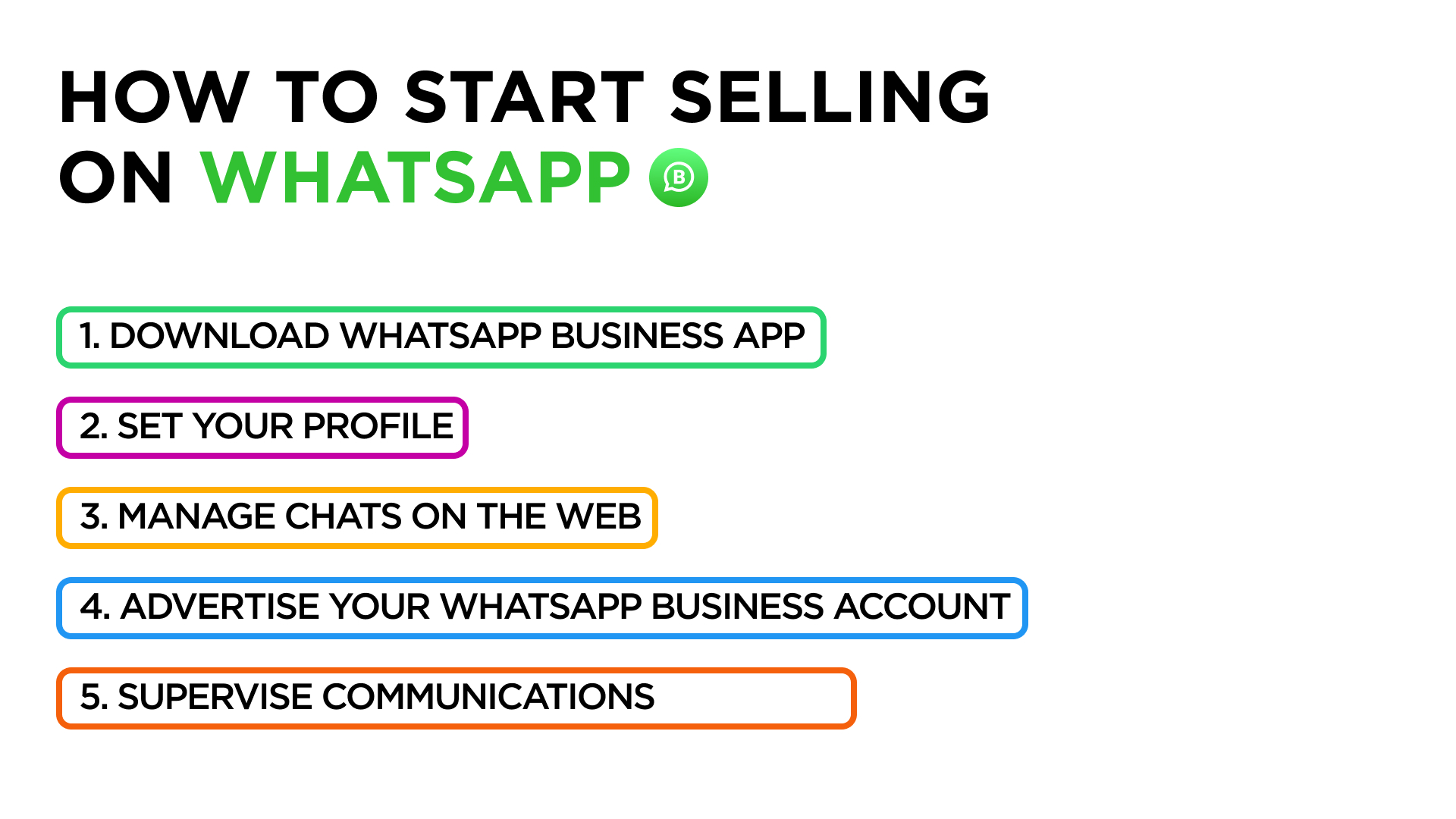 How to Start Selling on WhatsApp