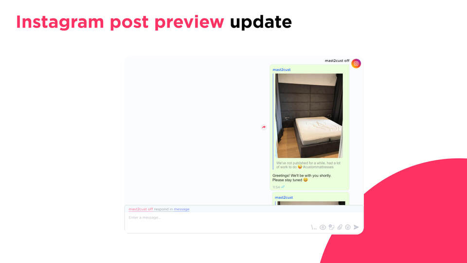 Instagram post preview update