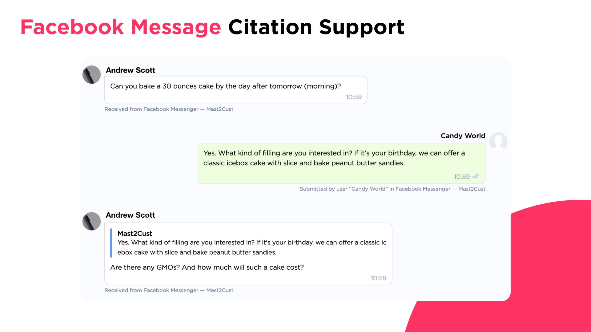 Facebook Message Citation Support